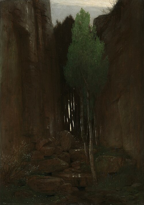 A Spring in a Narrow Gorge, 1881, Arnold Böcklin