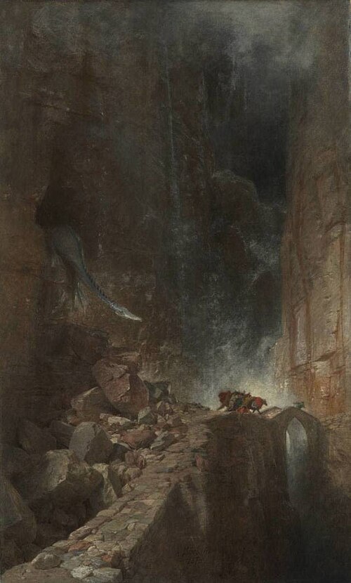 Dragon in a rocky Gorge, 1870, Arnold Böcklin