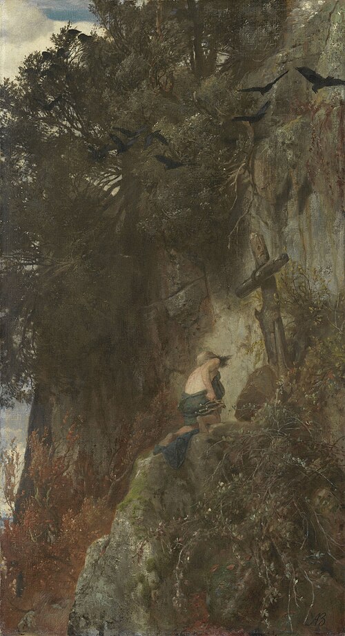 The hermit, 1863, Arnold Böcklin