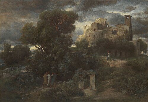 Road to Emmaus, 1870, Arnold Böcklin