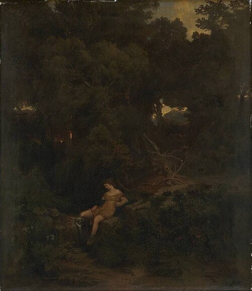 Nymph at a Spring, 1855, Arnold Böcklin