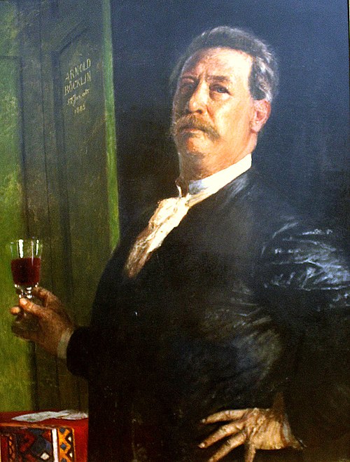 Self-portrait with a Wine Glass, 1885, Arnold Böcklin