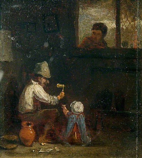 The Rattle (study), 1807, William Mulready