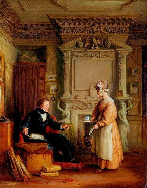 Interior with John Sheepshanks (1787–1863), 1833, William Mulready