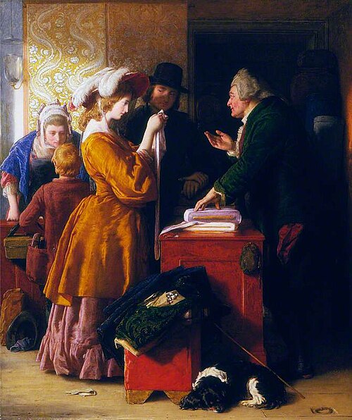 Choosing the Wedding Gown, 1845, William Mulready
