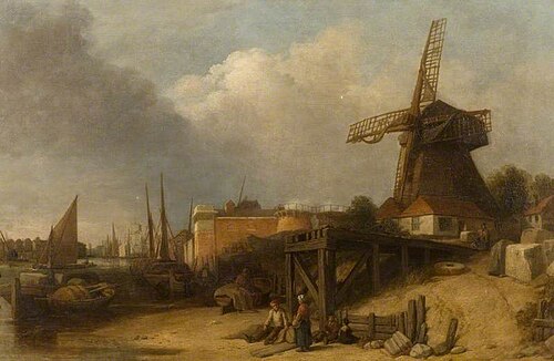 Town on a River, , William Mulready
