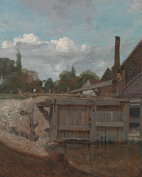 Lock gate, 1810, William Mulready