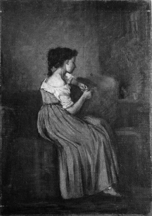 Study of a Seated Girl, 1860, David Jacobsen