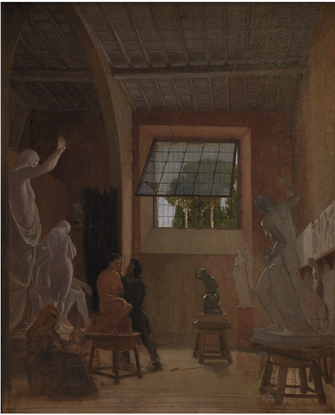 The Sculptor Jens Adolph Jerichau in his Studio in Rome, 1871, David Jacobsen