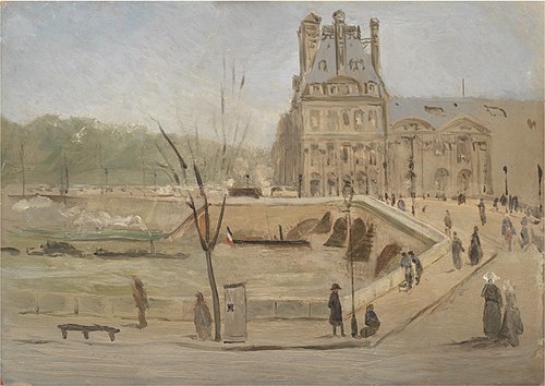 Pont Royal in Paris. Sketch, 1860, David Jacobsen
