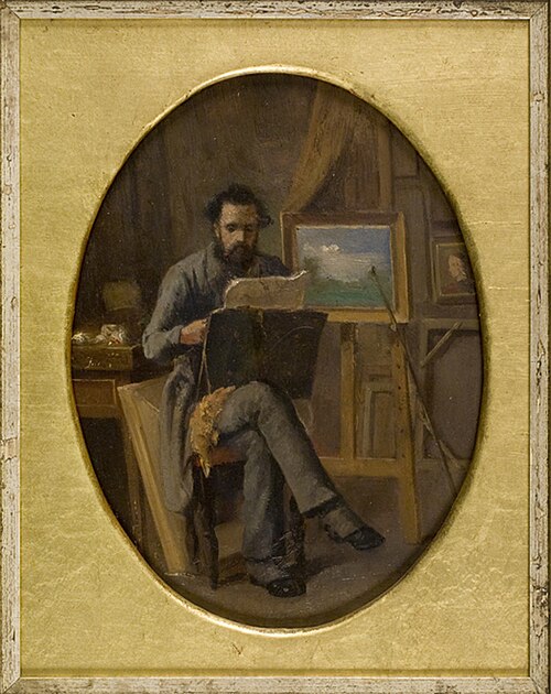 A Painter in his Studio. The Artist Himself (?), 1865, David Jacobsen