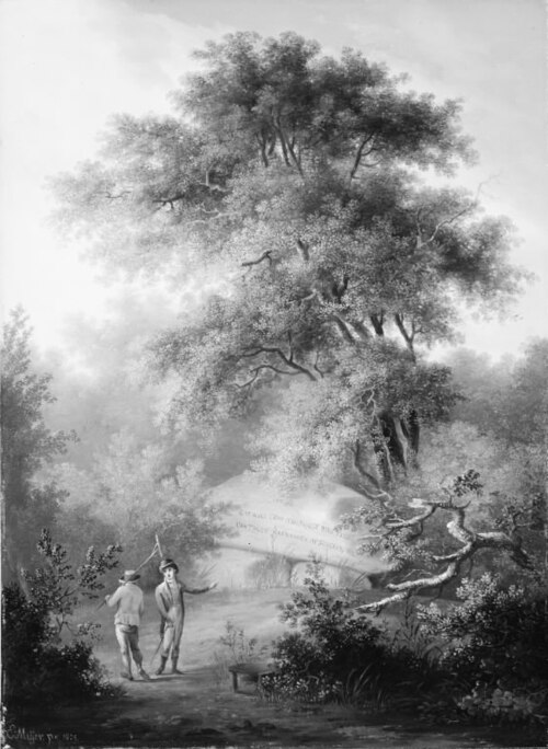 En gravhøj ved Løvenborg, 1805, Elias Meyer