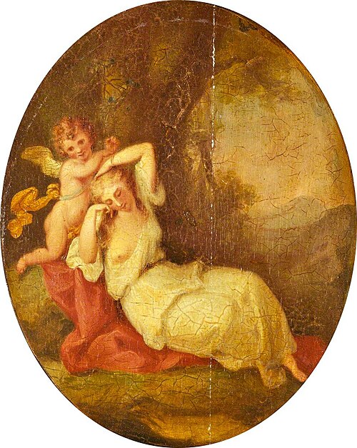 A Nymph and a Cupid, , Angelica Kauffmann