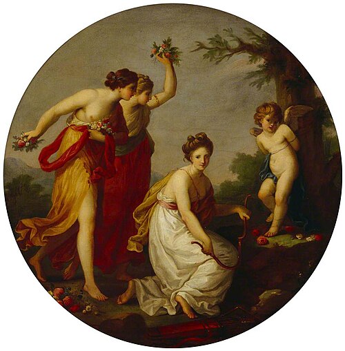 Cupid Bound by the Graces, 1776, Angelica Kauffmann