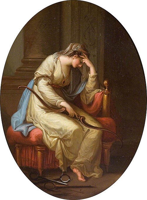 Penelope Weeping over the Bow of Ulysses, , Angelica Kauffmann