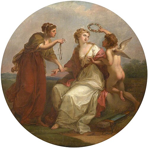 Beauty Tempted by Love, Counselled by Prudence, , Angelica Kauffmann
