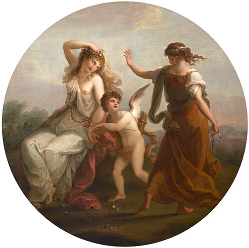 Beauty Yielded to Love, Quitted by Prudence, , Angelica Kauffmann