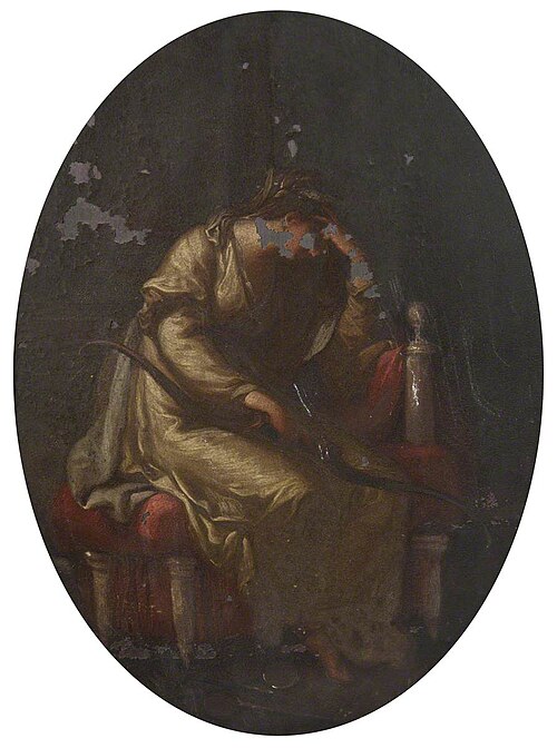 Penelope Mourning over the Bow of Odysseus, , Angelica Kauffmann
