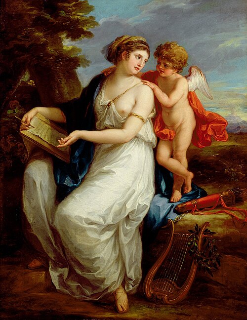 Erato, the Muse of Lyric Poetry with a Putto, 1750, Angelica Kauffmann