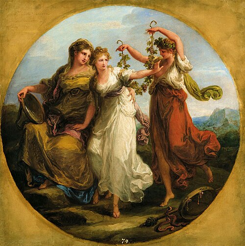 Beauty Directed by Prudence Rejects wit Scorn the Solicitations of Folly, 1780, Angelica Kauffmann