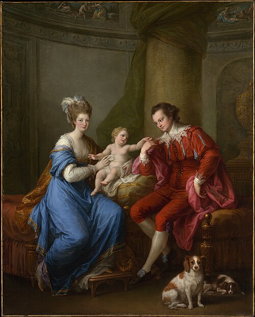 Edward Smith Stanley (1752–1834), 12e comte de Derby, avec sa première épouse (Elizabeth Hamilton, 1, 1776, Angelica Kauffmann