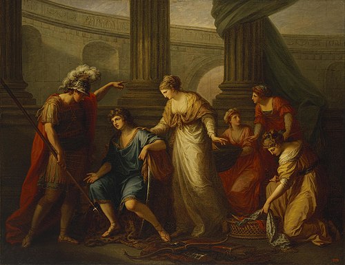 Hector appelant Pâris au combat, 1775, Angelica Kauffmann