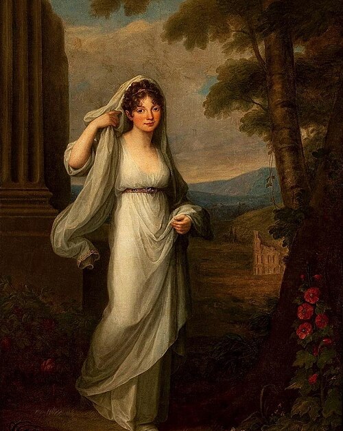 Portrait d'Helena Męcińska née Stadnicka en vestale., 1791, Angelica Kauffmann