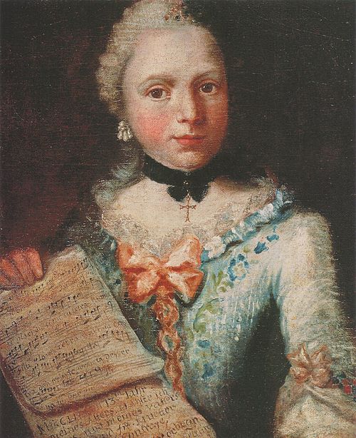 Autoportrait avec partition musicale, 1753, Angelica Kauffmann