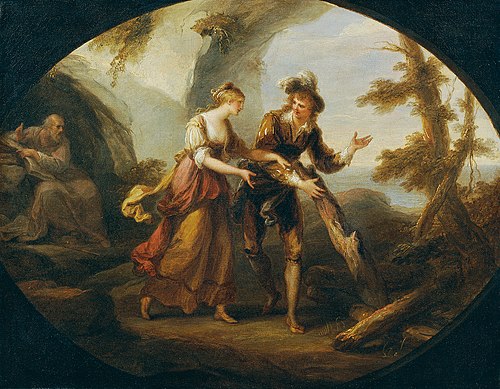 Scene with Miranda and Ferdinand, 1782, Angelica Kauffmann