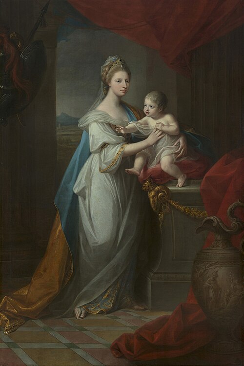 Augusta, Duchess of Brunswick, with her son, 1767, Angelica Kauffmann