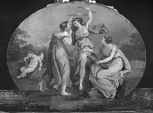 Die Entwaffnung Amors durch die Grazien (Kopie nach), , Angelica Kauffmann