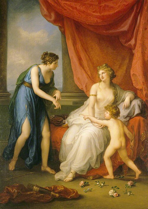 Euphrosyne complaining to Venus of the Wound caused by Cupid’s Dart, 1793, Angelica Kauffmann