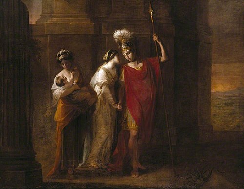 Hector taking leave of Andromache, 1768, Angelica Kauffmann