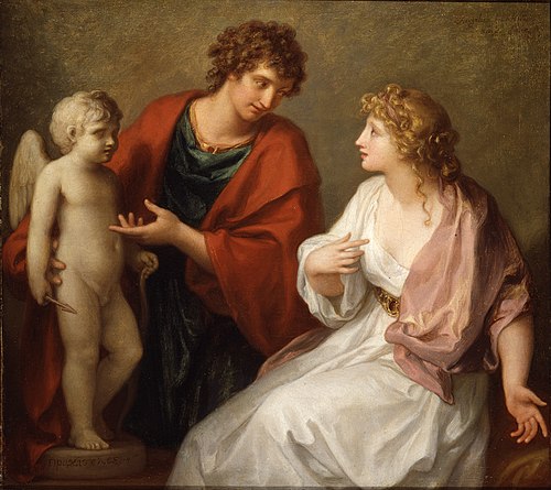 Praxiteles Giving Phryne his Statue of Cupid, 1794, Angelica Kauffmann