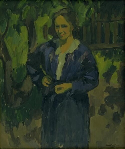 A Lady in a Garden. Anna Thorup, 1915, Ernst Zeuthen