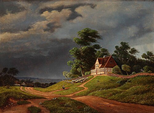 Landscape with a windy weather, , F.C. Kiærskou