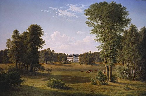 Bernstorff House and Park, 1863, F.C. Kiærskou