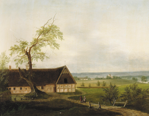 Landscape with a farm on a hill., 1824, F.M.E. Fabritius de Tengnagel