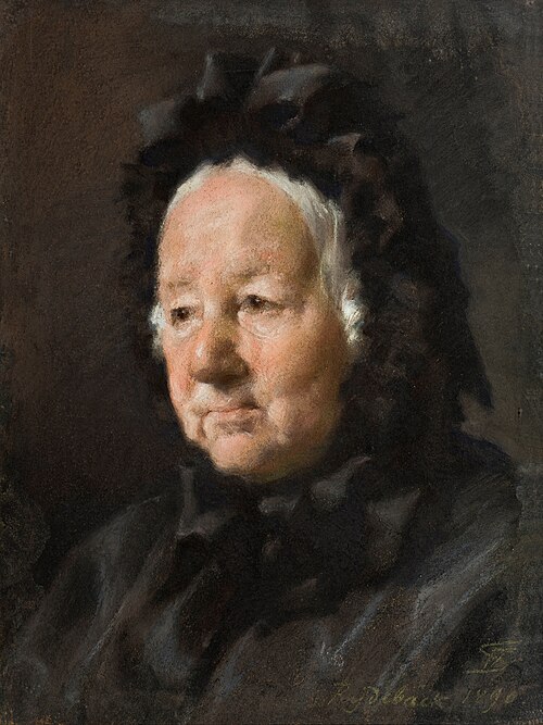 Portait of Pastor Tidemand's Wife, 1890, Frans Schwartz
