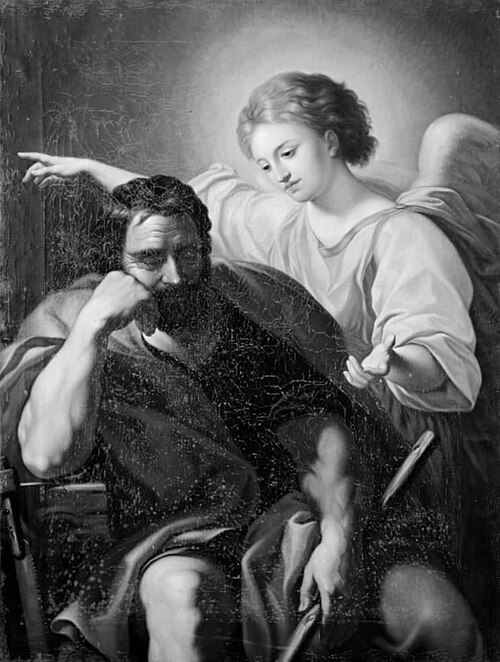 Englen åbenbarer sig for Josef, 1803, Hans Hansen