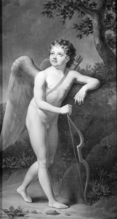 En stående amor i et landskab, 1805, Hans Hansen