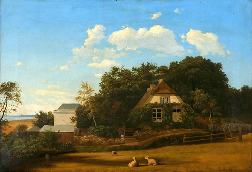 Buntzen's house at Charlottenlund., 1866, Heinrich Buntzen
