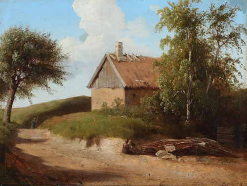 Scenery from a pathway., 1855, Heinrich Buntzen