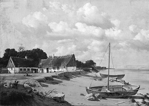 Kystparti ved Tårbæk. Eftermiddag, 1835, Heinrich Buntzen