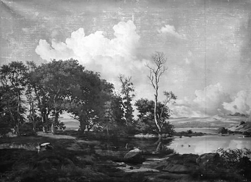 Landscape with oak trees, 1839, Heinrich Buntzen
