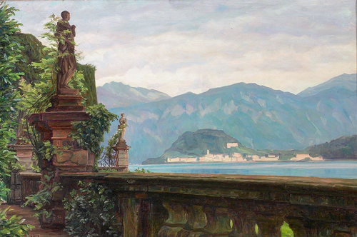 View over Lake Como from a Villa, 1914, Henrik Gamst Jespersen