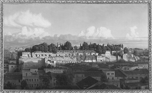 Evening in Rome. Motif from the Palatine, 1898, Henrik Gamst Jespersen