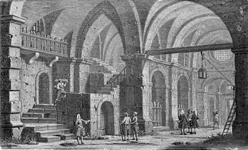 An Architectural Fantasy with Male Figures, 1732, Jacopo Fabris