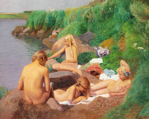 After the swim., 1913, Jens Birkholm