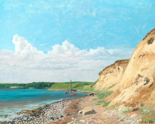 The coast at Dyreborg on Funen., 1908, Jens Birkholm